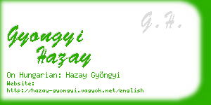 gyongyi hazay business card